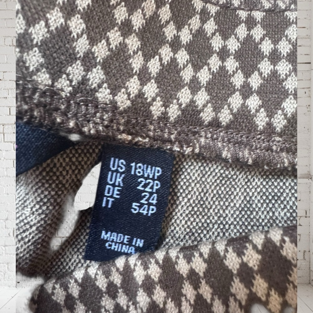 Isaac Mizrahi Live Pull‑On Stretch Knit Pants 18WP NWT | Toffee Print Chic - Picture 5 of 7